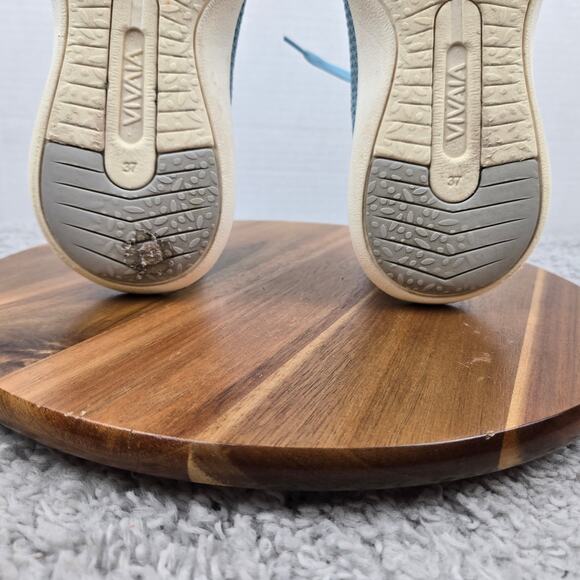 Vivaia Womens 37 Urban Sneaker Slider Mesh Light Blue Casual Lace Up Daily Light - Picture 10 of 13